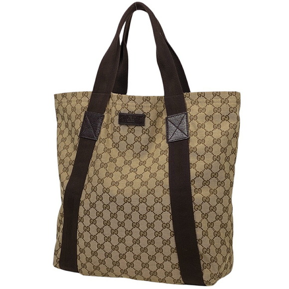 Gucci GG Tote Bag Brown Canvas - Picture 1 of 7